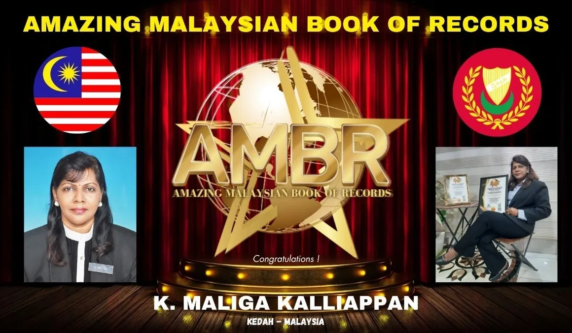 K Maliga Kalliappan Amazing Malaysian Book of Record